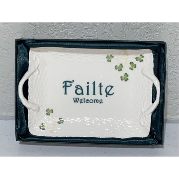 Godinger Other - I. Godinger & Co‎ Irish Failte Welcome Tray Valet Key Trinket Dish Money Holder